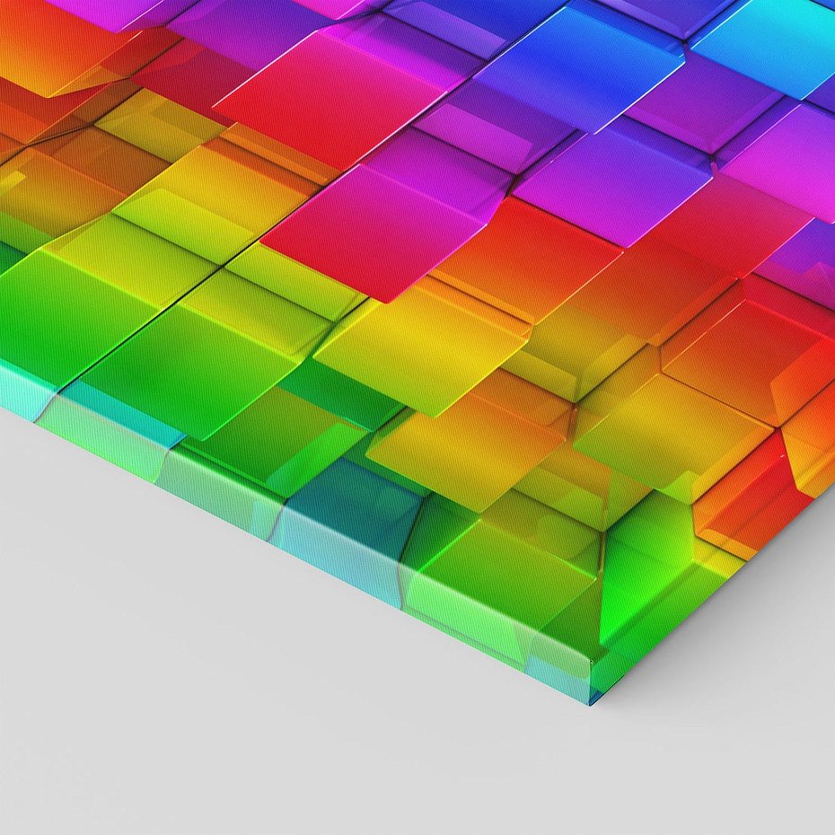 Obraz na płótnie - kostki, kolory, abstrakcja