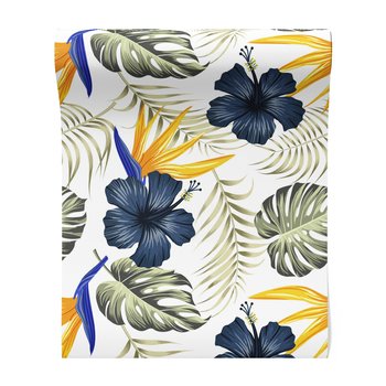 Tapeta - kwiat, liść, hibiskus