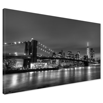 Obraz na płótnie - most, miasto, noc
