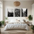 Zestaw obrazy w ramie, plakaty - miasto, budynki, most - rama biała