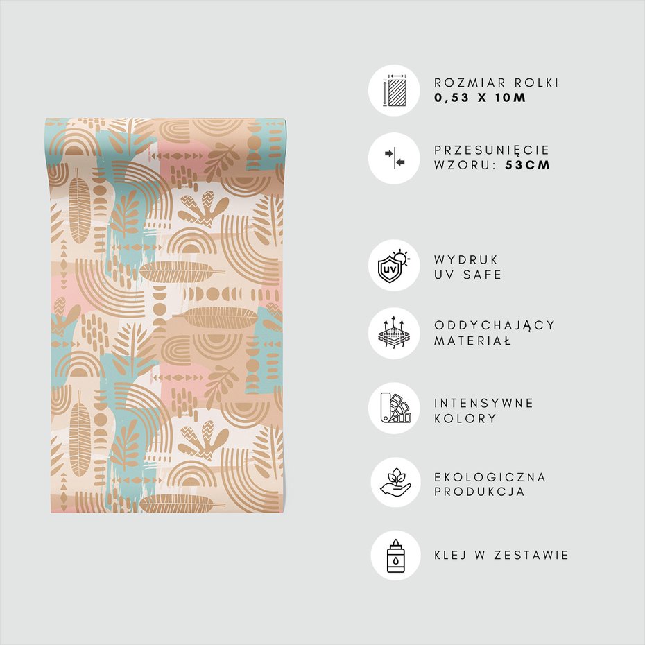 Tapeta - liście, kształty, abstrakcja