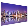Obraz na płótnie - miasto, noc, odbicie