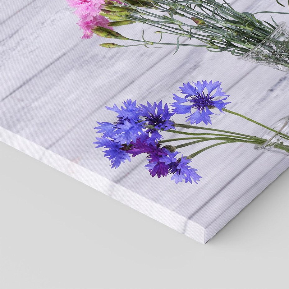 Obraz na płótnie - kwiaty, wazon, kompozycja