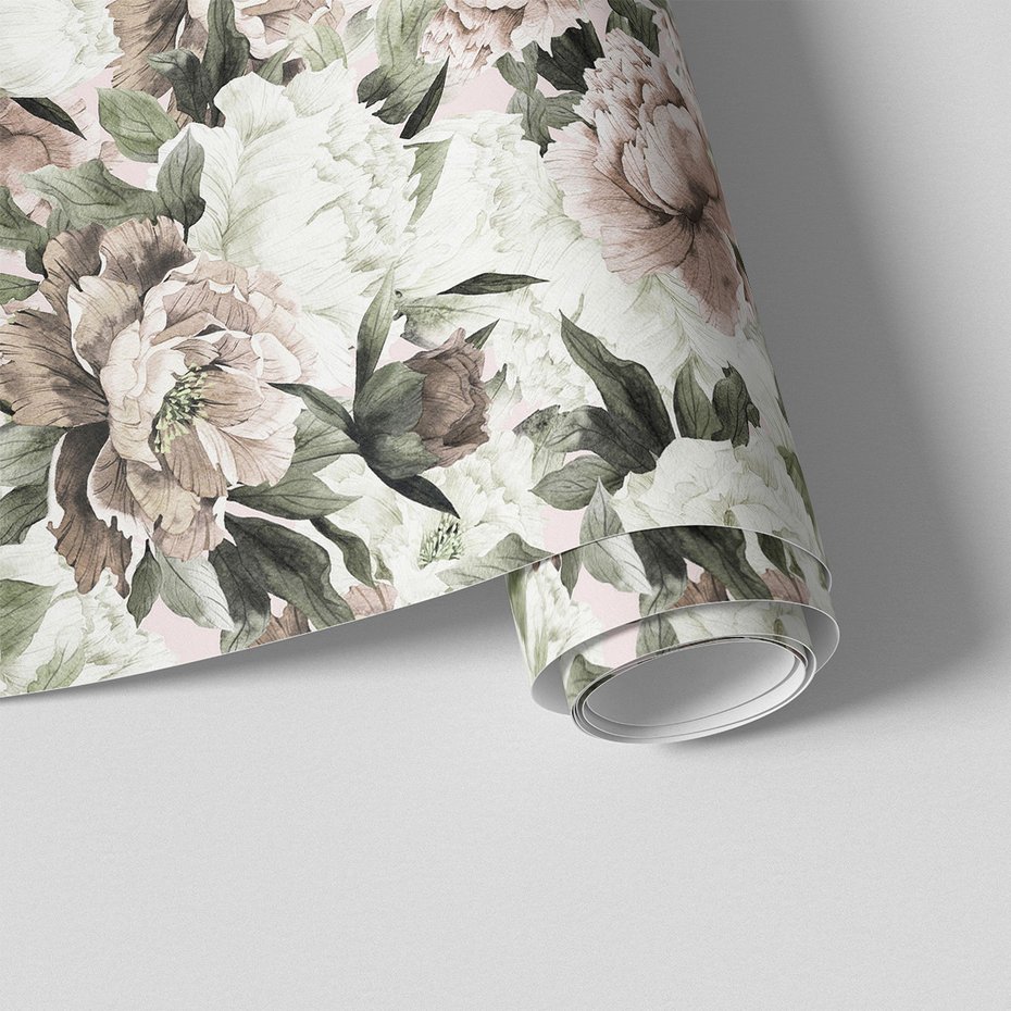 Tapeta - kwiaty, liście, płatki