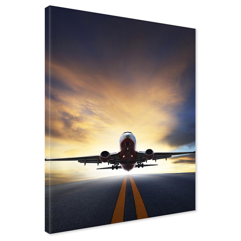 Obraz na płótnie - samolot, lotnisko, start