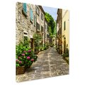 Obraz na płótnie - uliczka, kwiaty, budynki