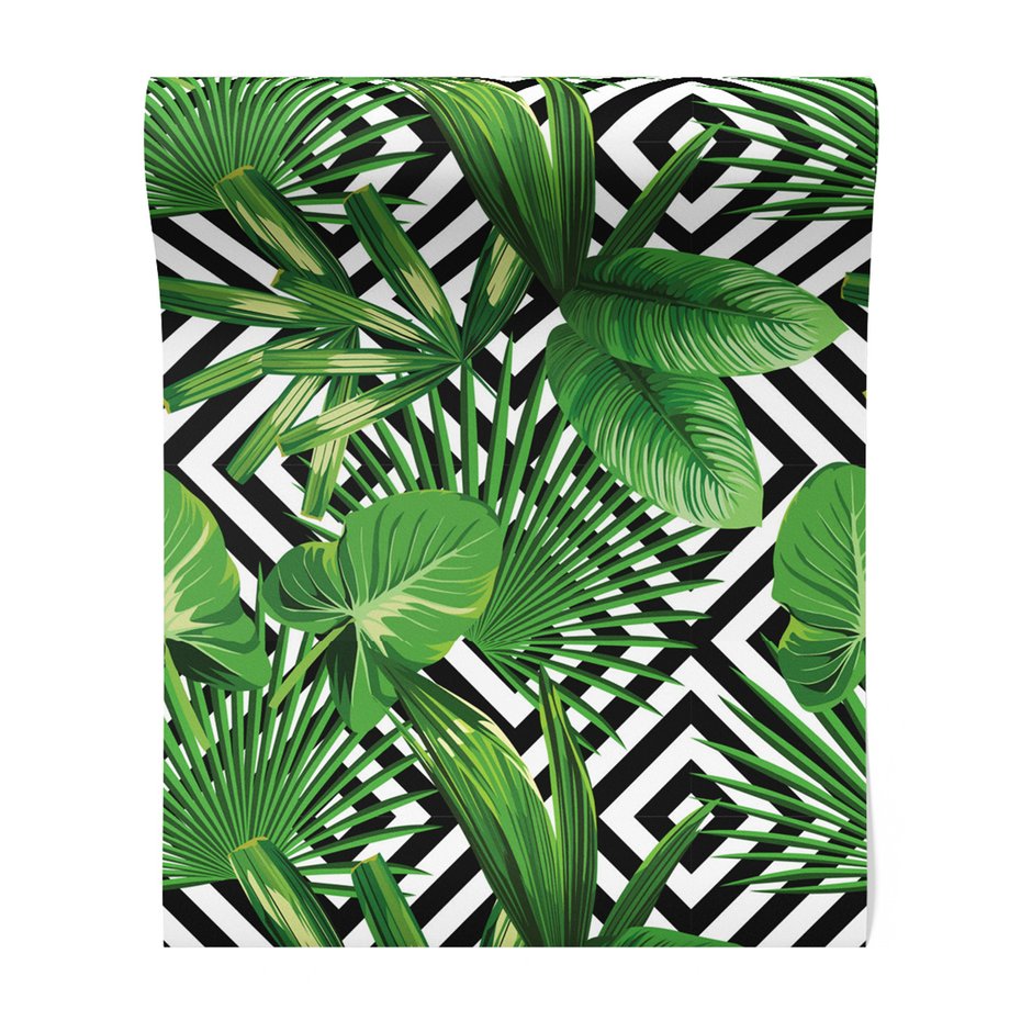 Tapeta - liście, geometria, tło