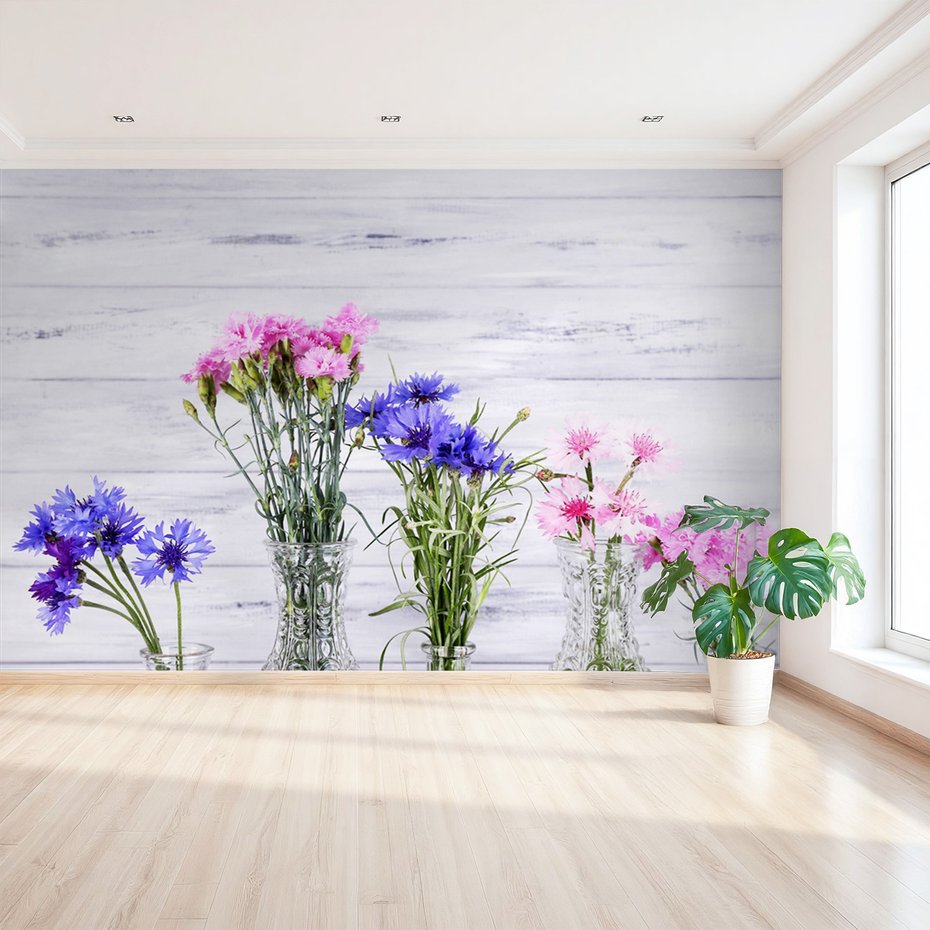 Fototapeta - kwiaty, wazon, kompozycja