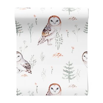 Tapeta - sowa, las, gałązka