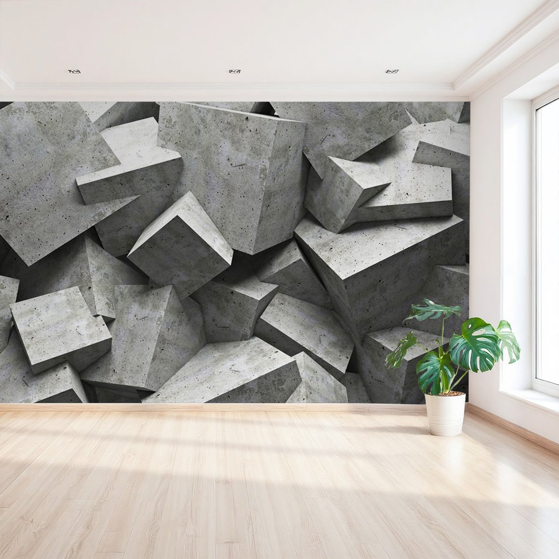 Fototapeta - beton, sześciany, abstrakcja