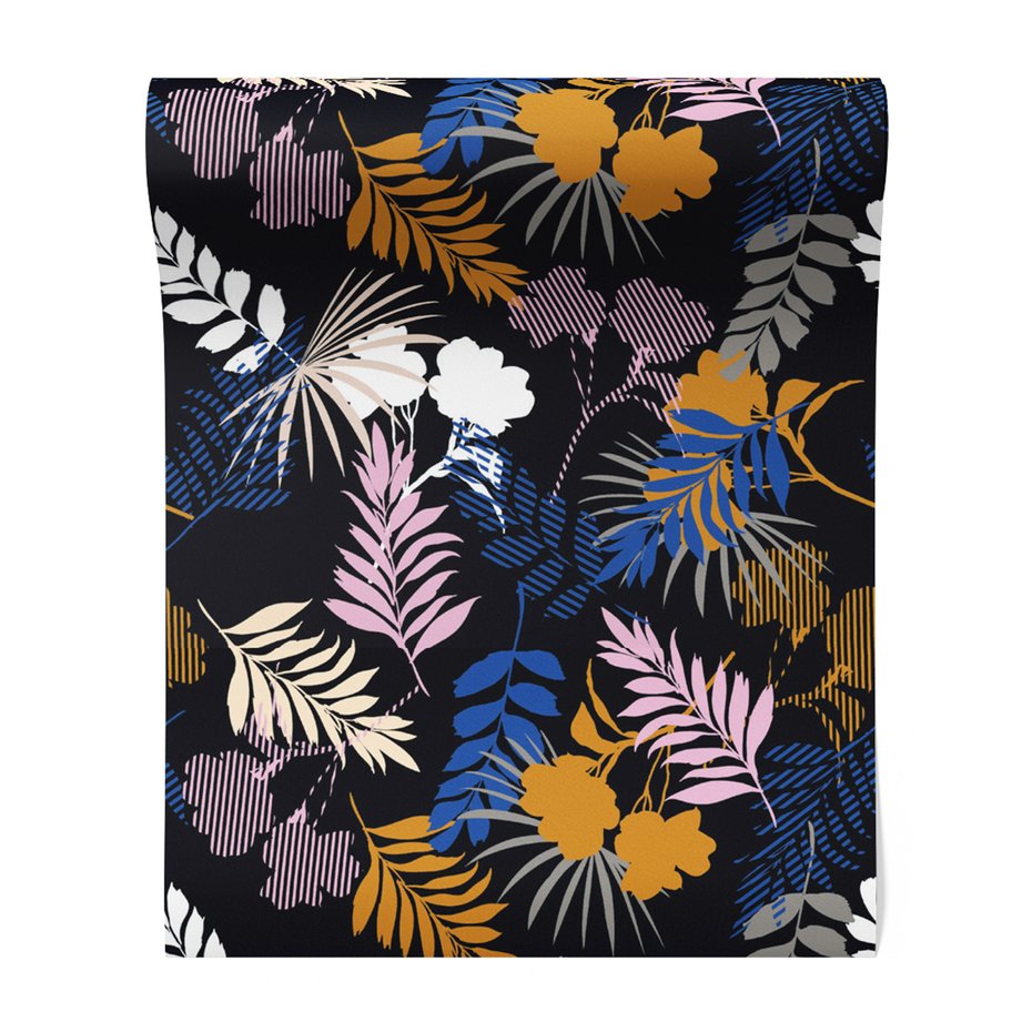 Tapeta - liście, kwiaty, tło