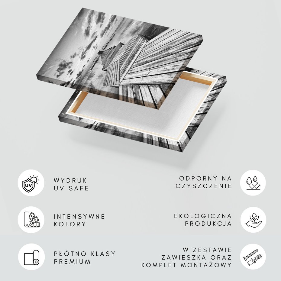 Obraz na płótnie - morze, molo, drewno