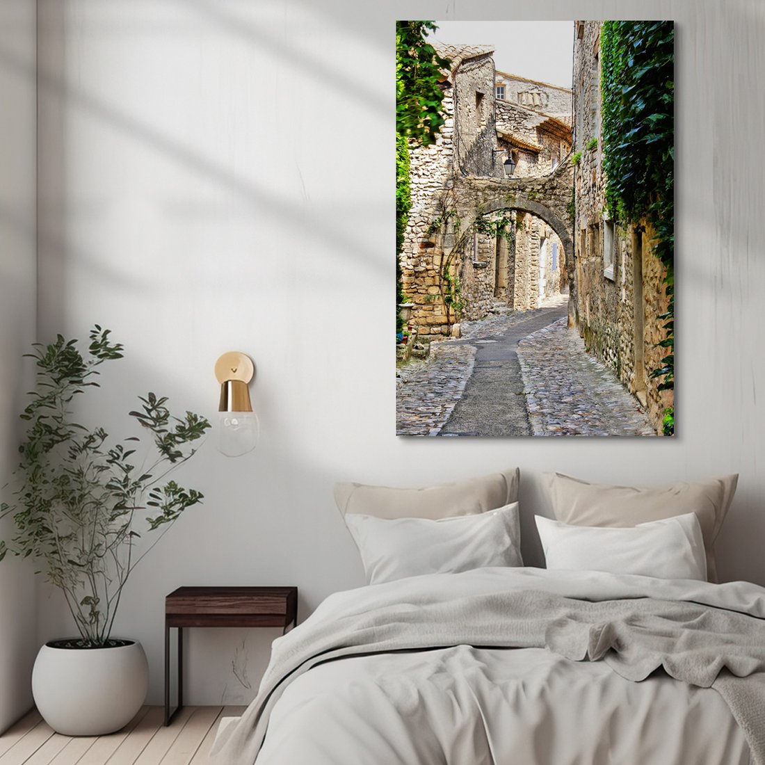 Obraz na płótnie - uliczka, kamień, budynki
