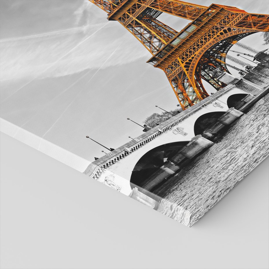 Obraz na płótnie - Wieża Eiffla, Paryż, most
