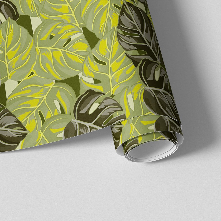 Tapeta - liście, monstera, tropikalny