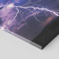 Obraz na płótnie - burza, piorun, noc
