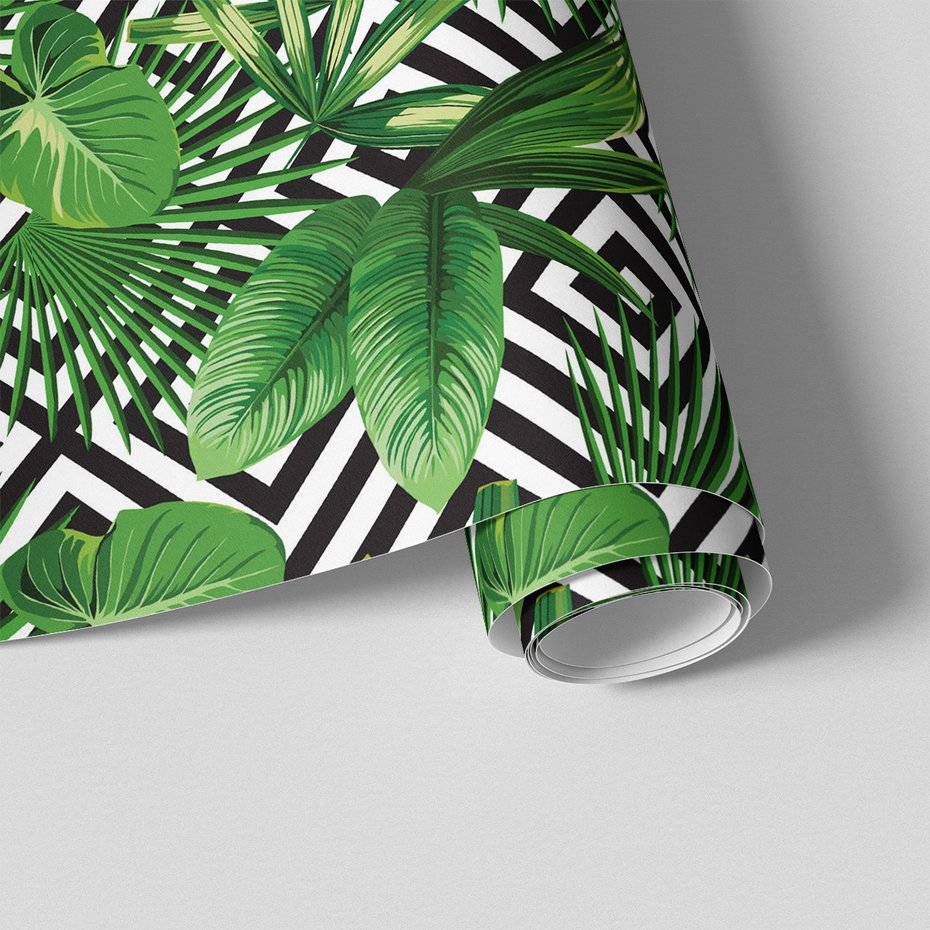 Tapeta - liście, geometria, tło