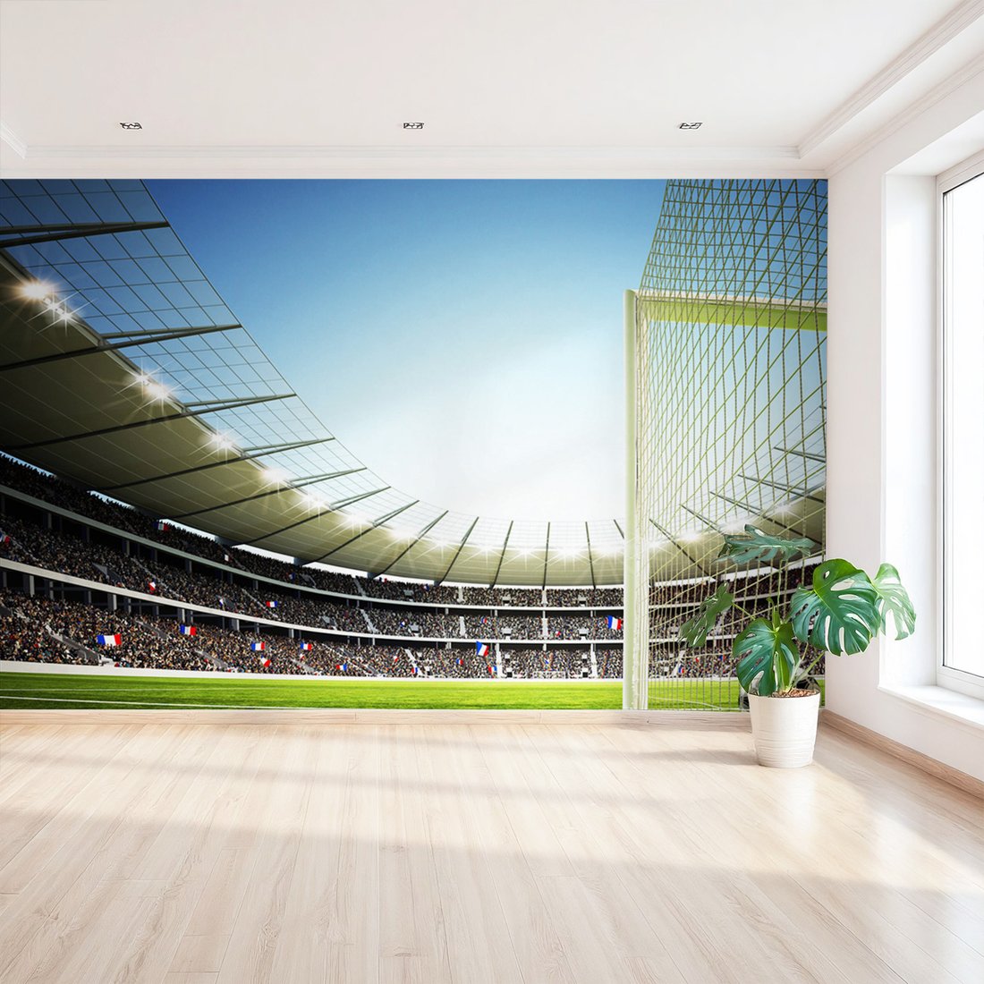 Fototapeta - stadion, piłka nożna, kibice