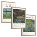 Zestaw obrazy w ramie, plakaty - Monet, Impresjonizm, Natura - rama drewno