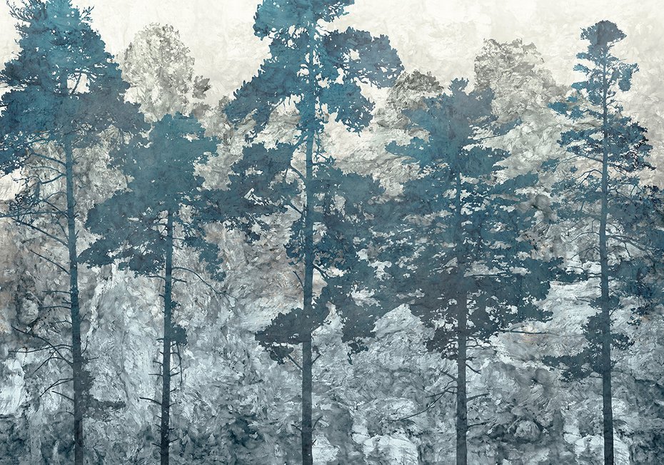 Fototapeta - loft, las, sosny