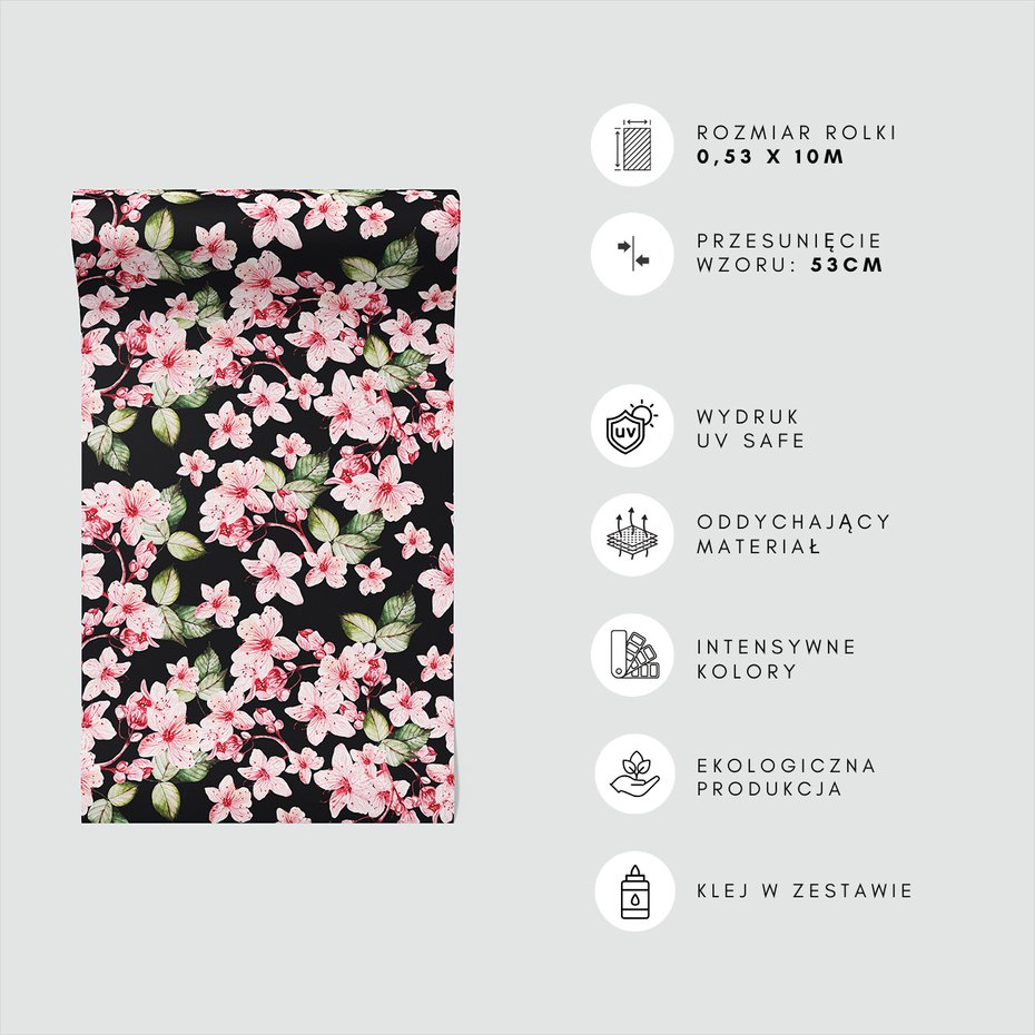 Tapeta - kwiaty, liście, gałąź