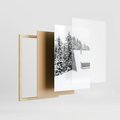 Zestaw obrazy w ramie, plakaty - zima, śnieg, góry - rama drewno