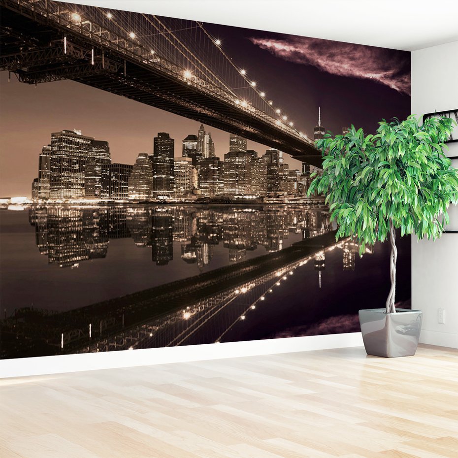 Fototapeta - most, miasto, noc