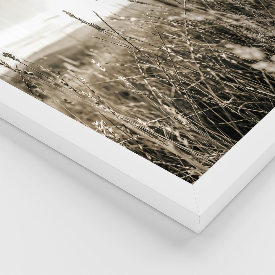 Zestaw obrazy w ramie, plakaty - wieś, natura, budynki - rama biała