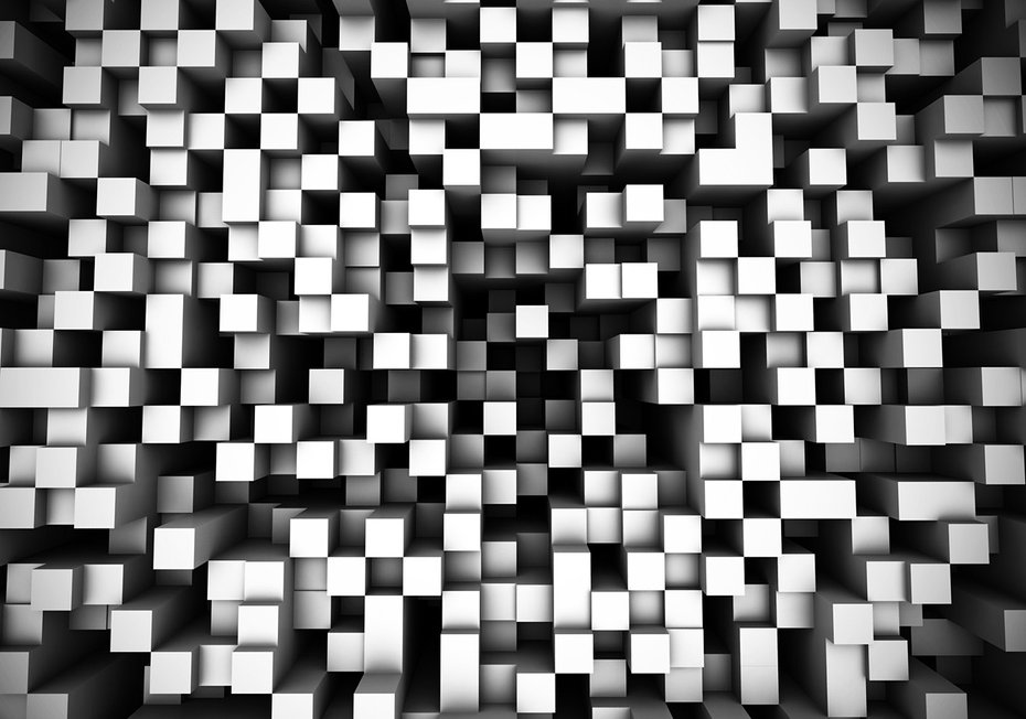 Fototapeta - abstrakcja, sześciany, wzór