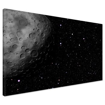 Obraz na płótnie - kosmos, księżyc, kratery