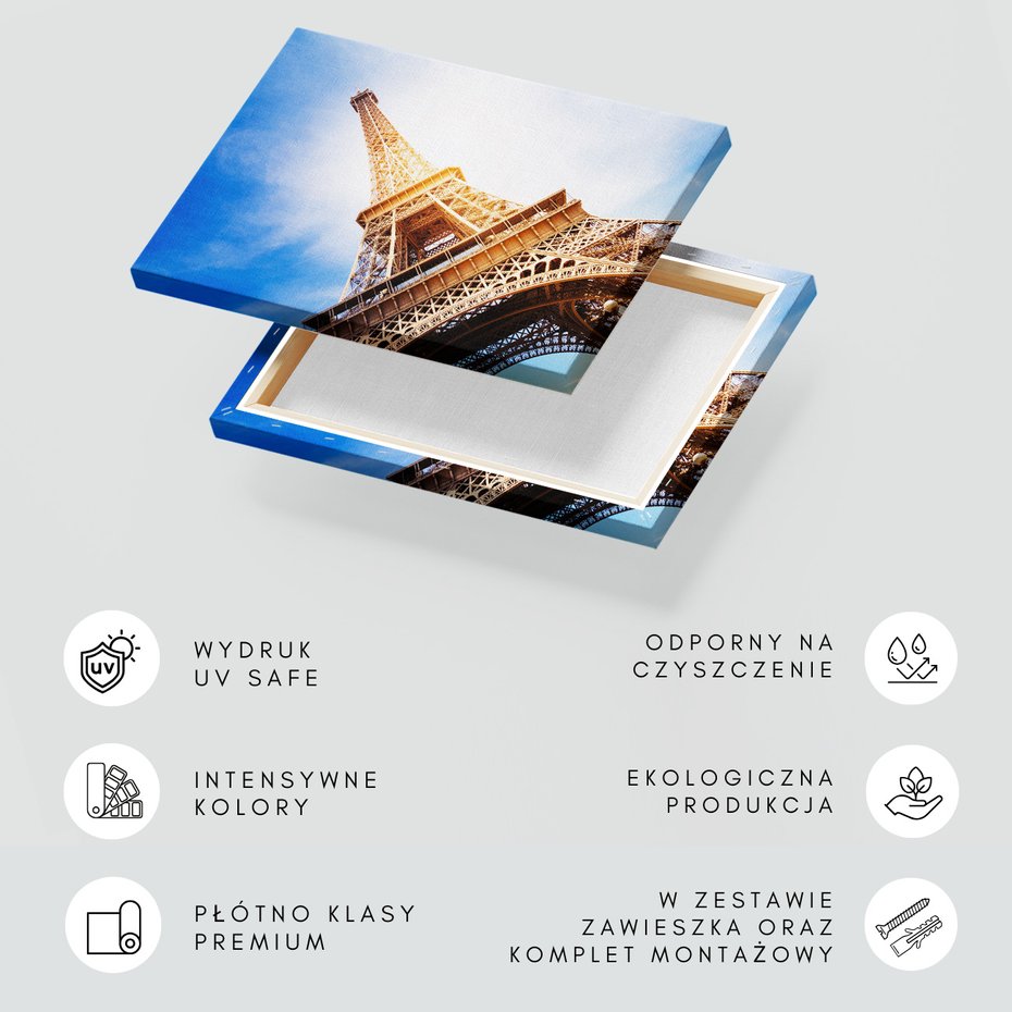 Obraz na płótnie - Eiffel, wieża, Paryż