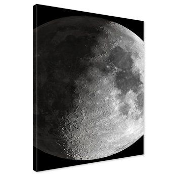 Obraz na płótnie - księżyc, kratery, powierzchnia