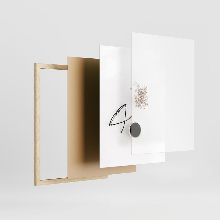 Zestaw obrazy w ramie, plakaty - kwiaty, kawa, okulary - rama drewno