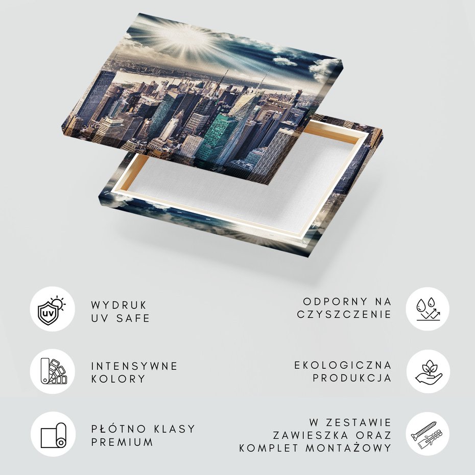 Obraz na płótnie - miasto, budynki, niebo