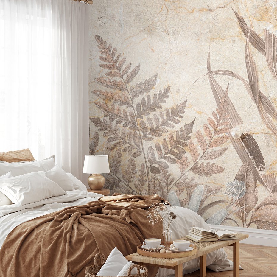 Fototapeta - loft, trawy, paprocie