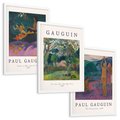 Zestaw obrazy w ramie, plakaty - Paul Gauguin,obrazy,tropyczne - rama biała