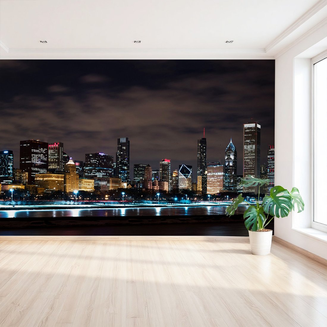 Fototapeta - miasto, noc, panorama