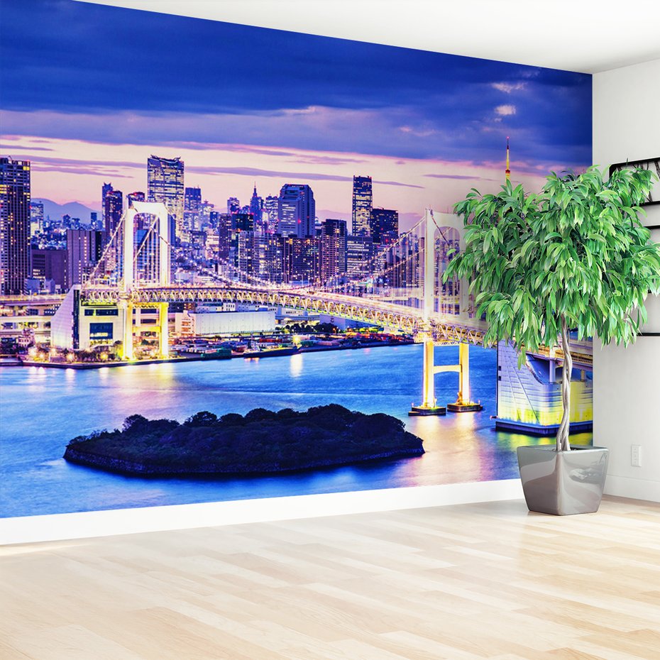 Fototapeta - most, miasto, noc