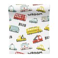 Tapeta - dziecięca, pojazdy, autobus, auta