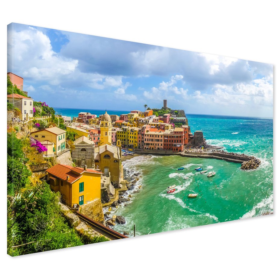 Obraz na płótnie - miasto, morze, kolorowe