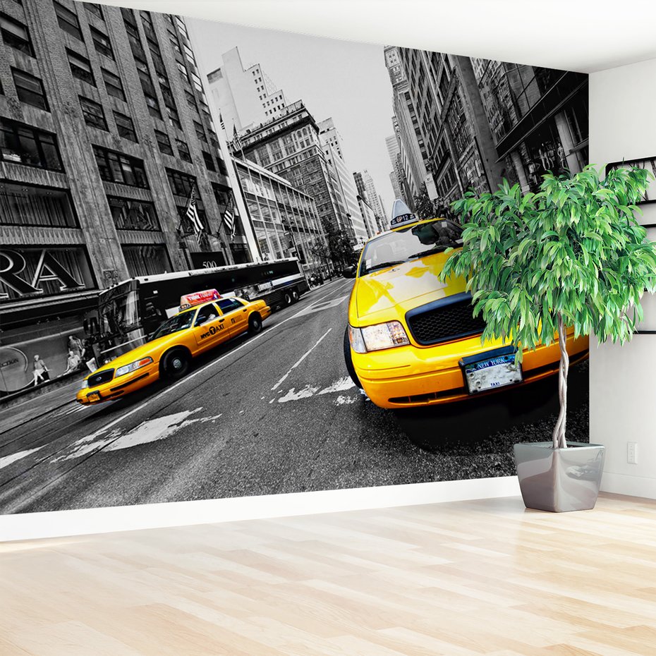 Fototapeta - taksówka, miasto, ulica