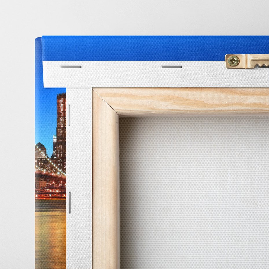 Obraz na płótnie - most, miasto, noc