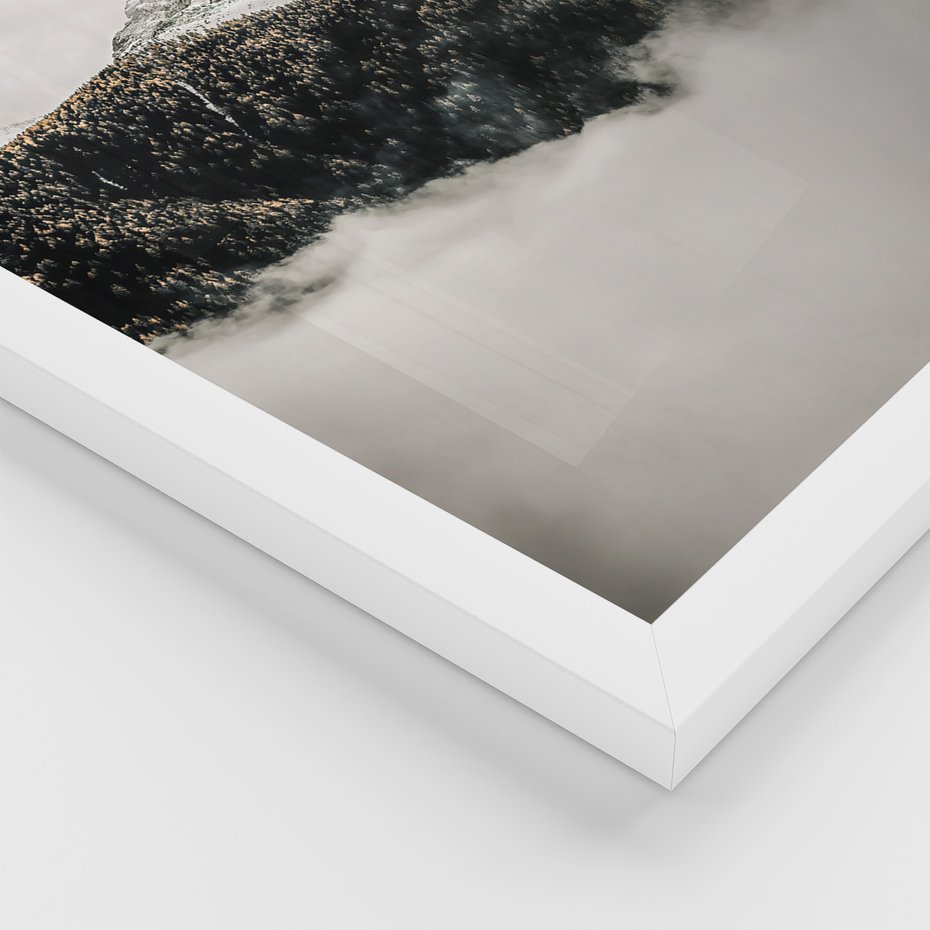 Zestaw obrazy w ramie, plakaty - góry, natura, krajobraz - rama biała