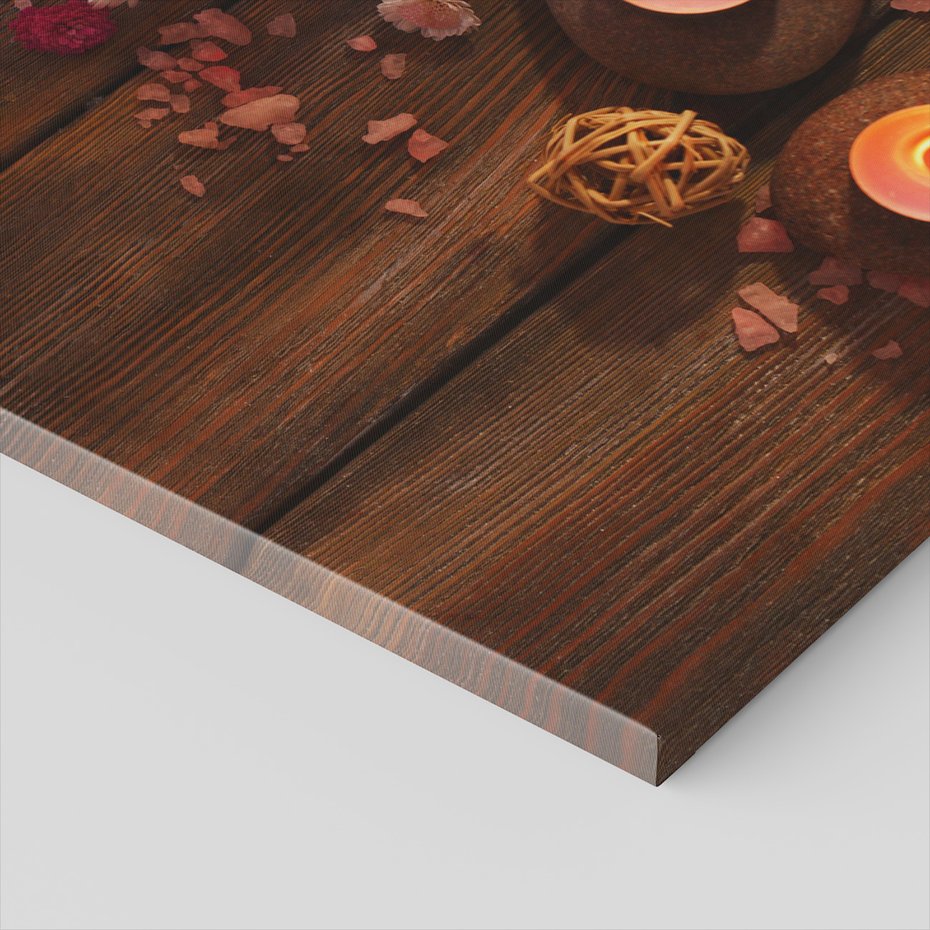 Obraz na płótnie - spa, relaks, świece