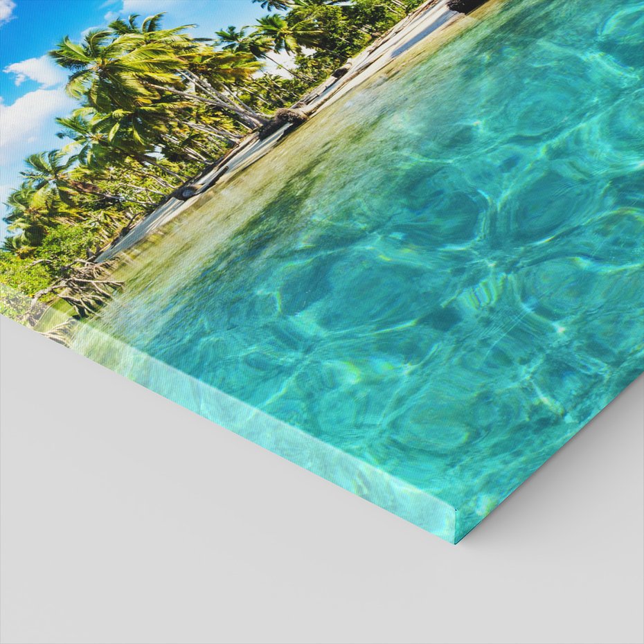 Obraz na płótnie - plaża, palmy, morze