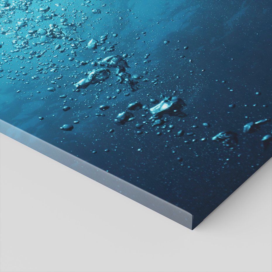 Obraz na płótnie - woda, bąbelki, głębia