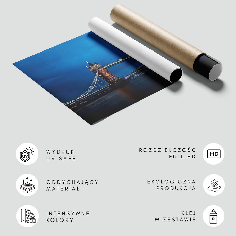 Fototapeta - most, miasto, noc