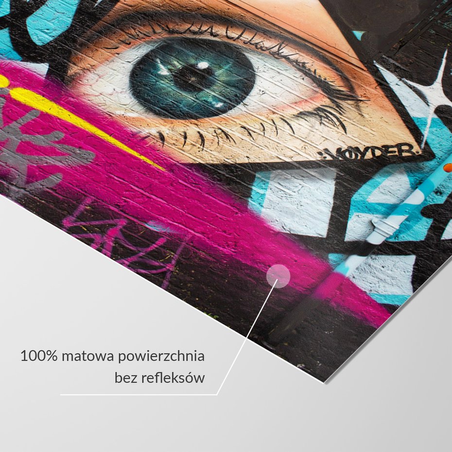 Fototapeta - graffiti, oko, ściana