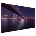Obraz na płótnie - miasto, most, noc
