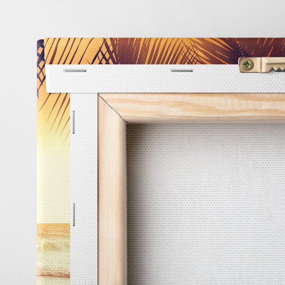 Obraz na płótnie - plaża, morze, palmy